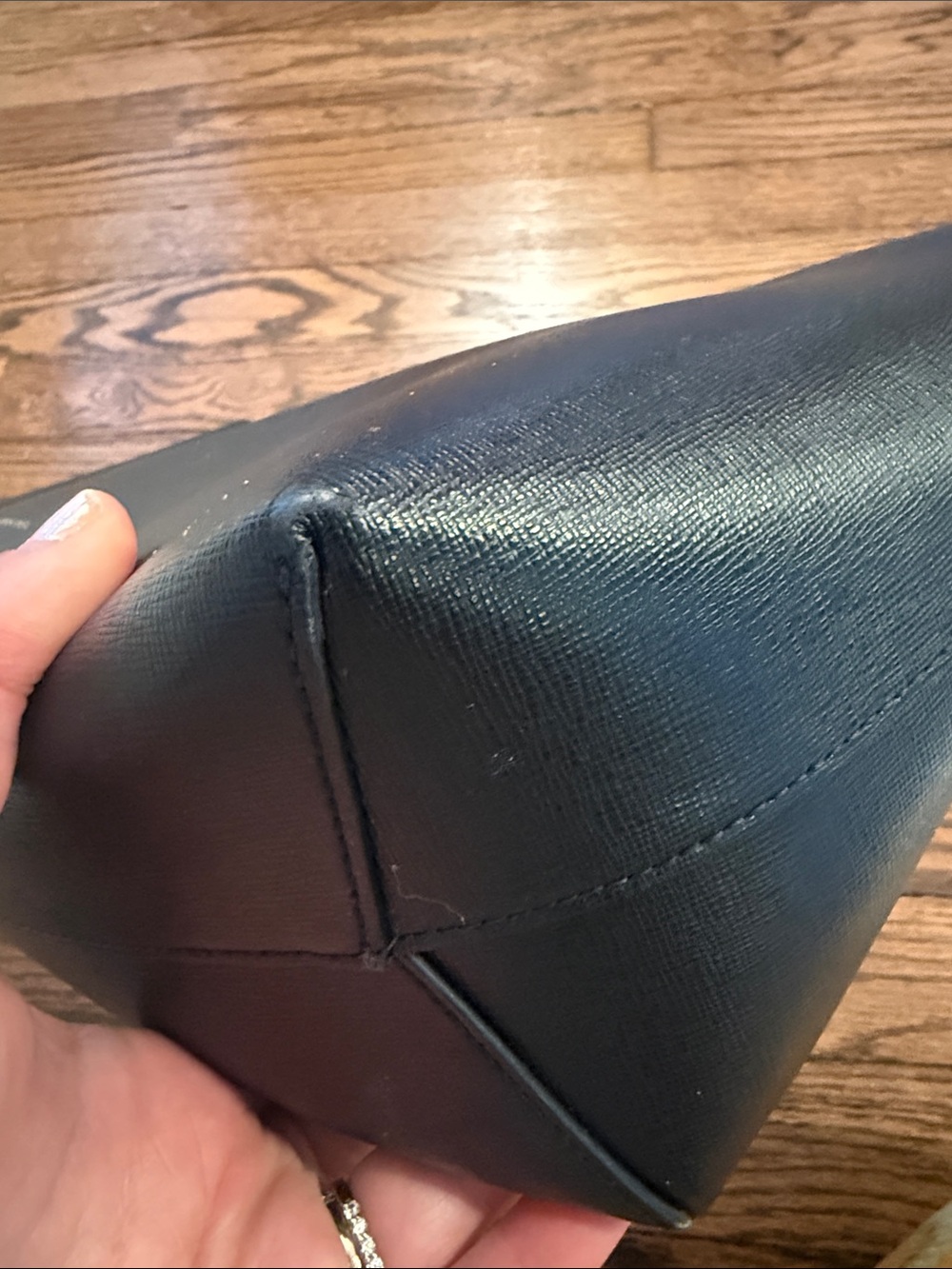 Mansur Gavriel Black Leather Tote Bag - Picture 6 of 8
